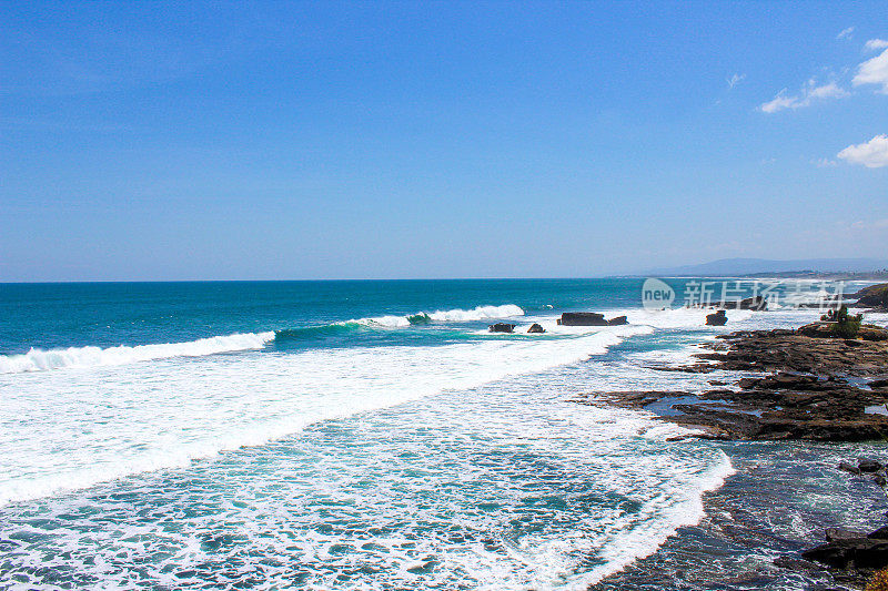 Tanah Lot寺庙海岸线，巴厘岛，印度尼西亚